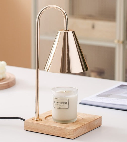 Wooden Bedside Melting Wax Lamp