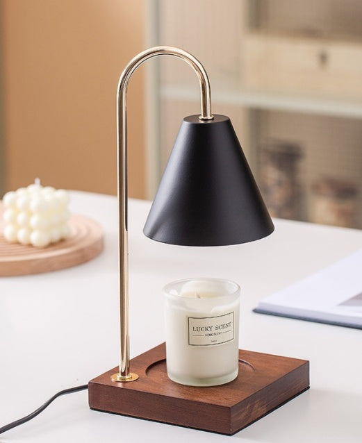 Wooden Bedside Melting Wax Lamp