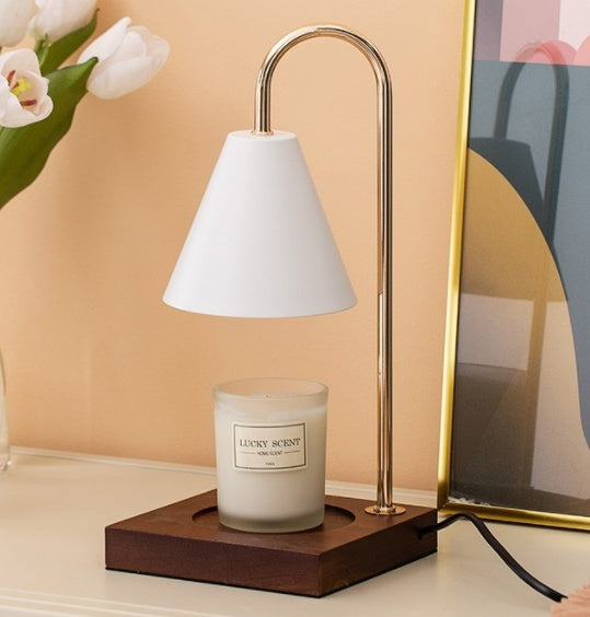Wooden Bedside Melting Wax Lamp