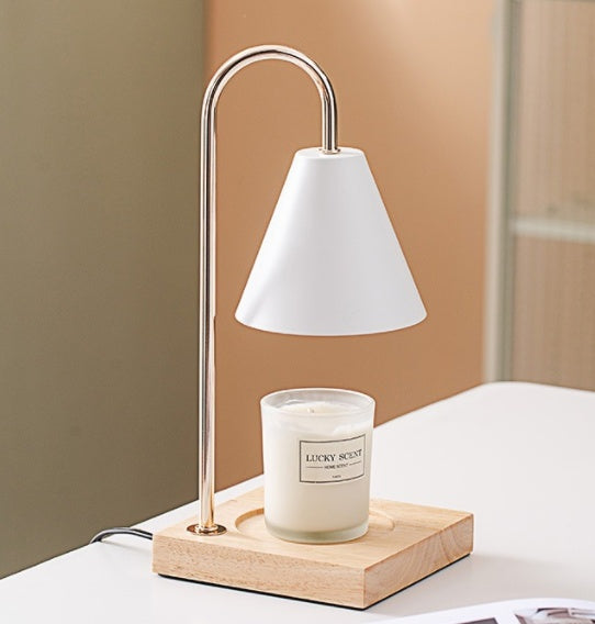 Wooden Bedside Melting Wax Lamp